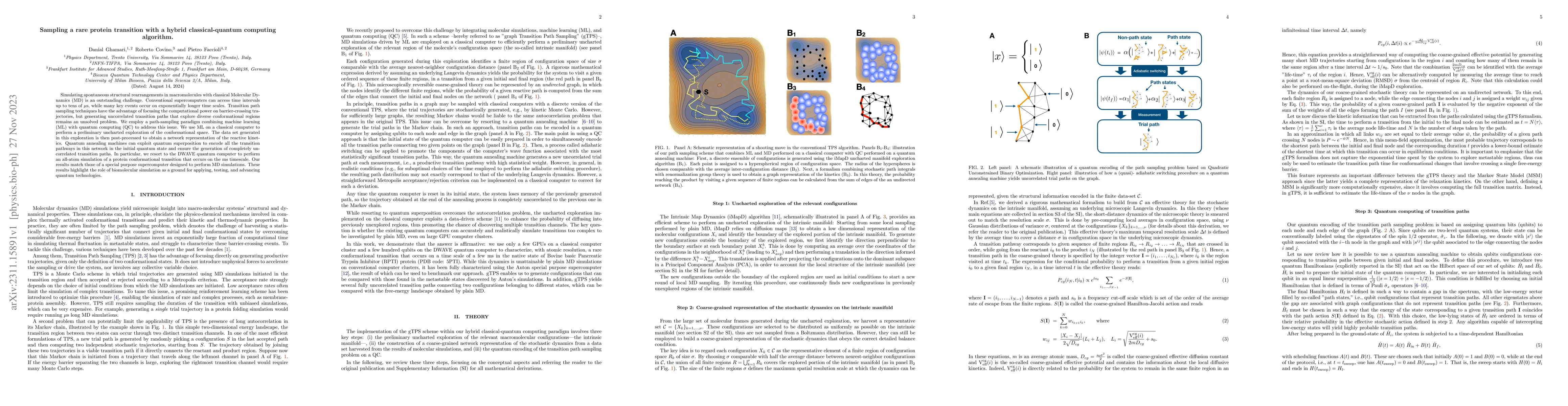 Thumbnail for Sampling a rare protein transition with a hybrid classical-quantum
  computing algorithm