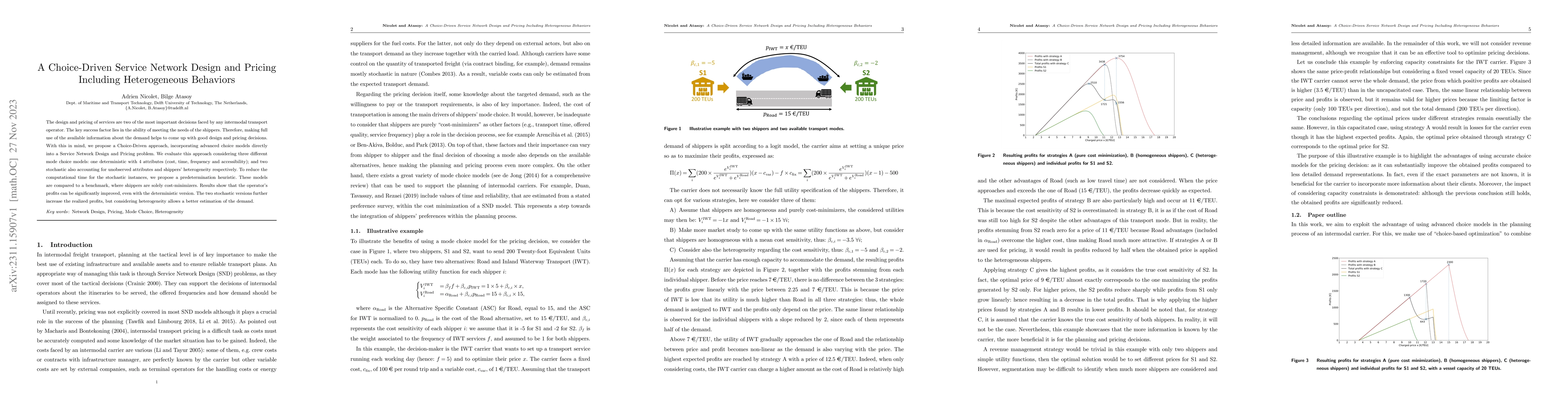 Thumbnail for A Choice-Driven Service Network Design and Pricing Including
  Heterogeneous Behaviors