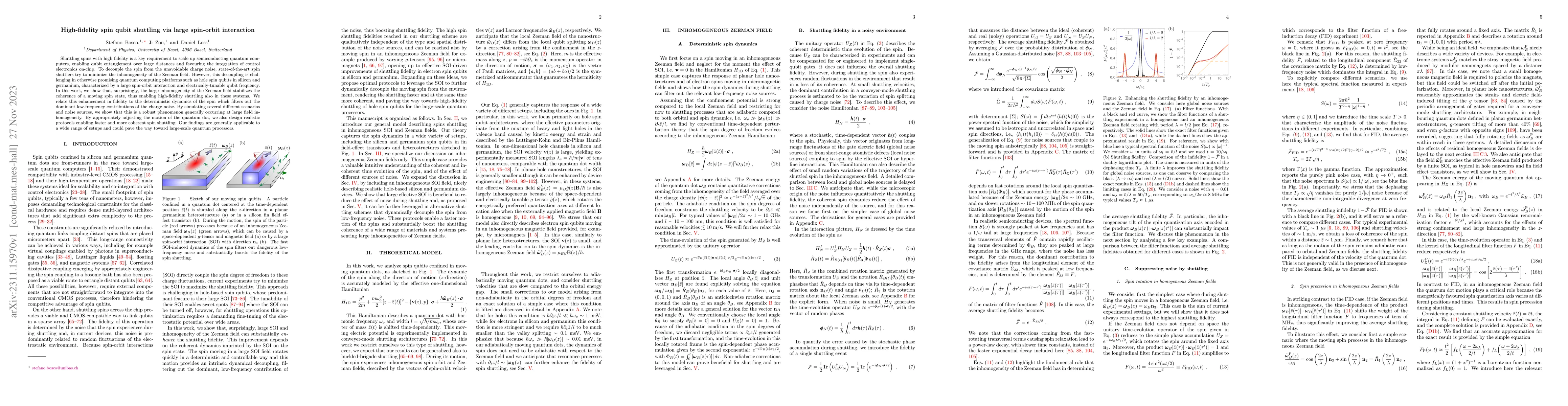 Thumbnail for High-fidelity spin qubit shuttling via large spin-orbit interaction