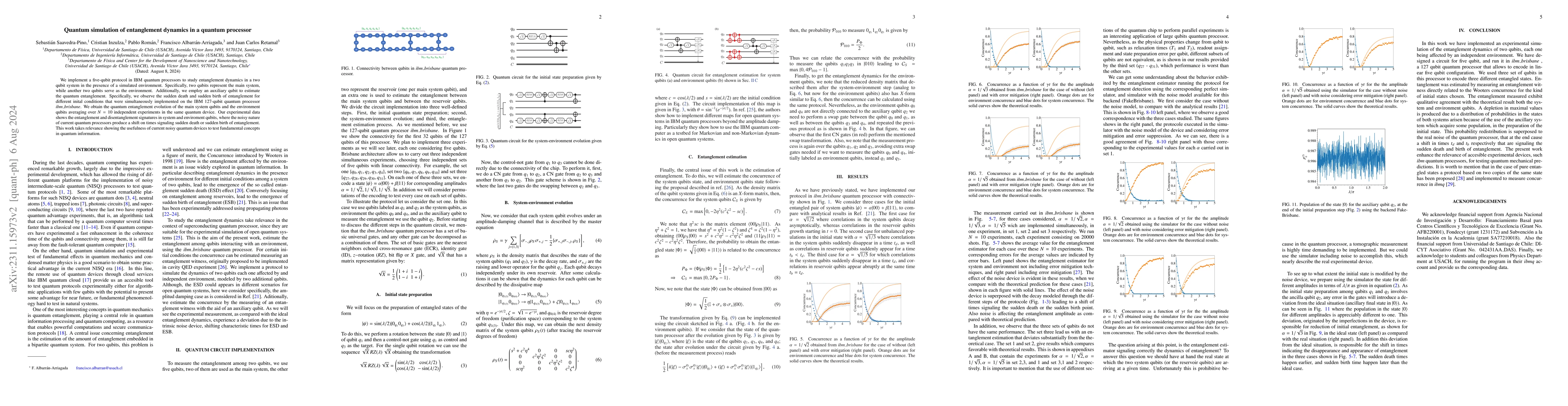 Thumbnail for Quantum simulation of entanglement dynamics in a quantum processor