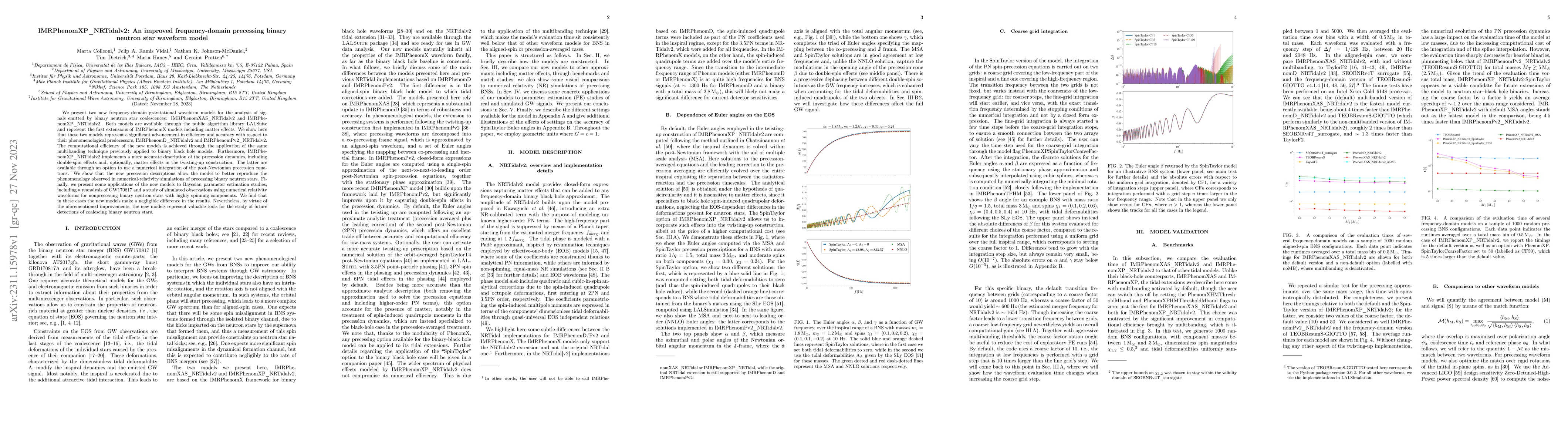 Thumbnail for IMRPhenomXP_NRTidalv2: An improved frequency-domain precessing binary
  neutron star waveform model