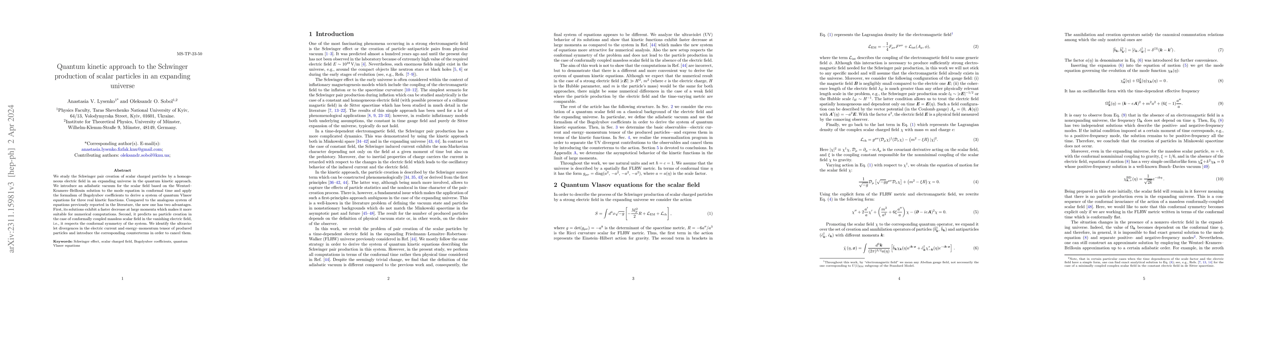 Thumbnail for Quantum kinetic approach to the Schwinger production of scalar particles
  in an expanding universe