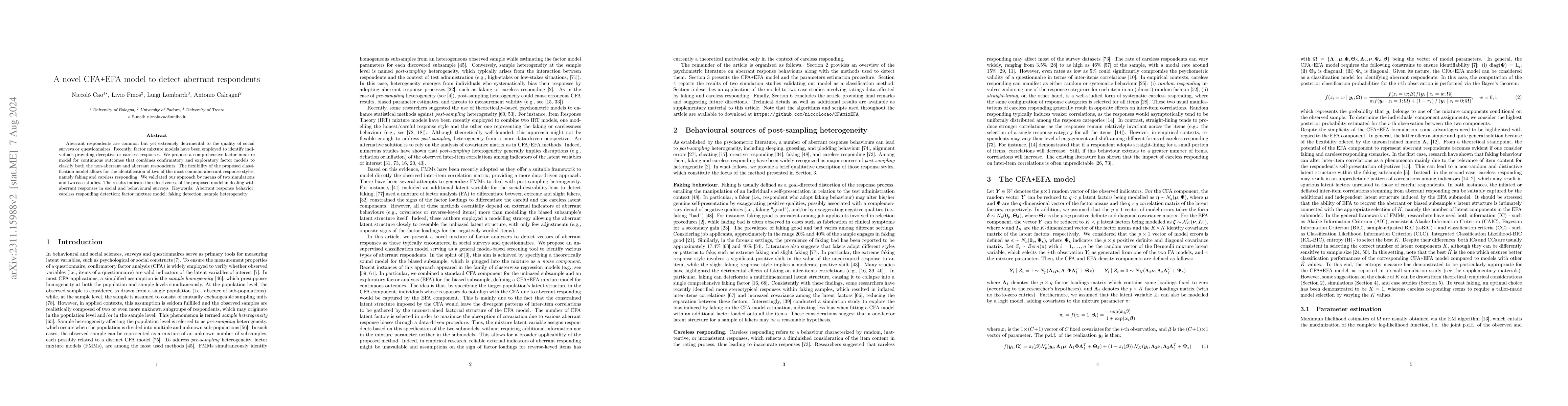 Thumbnail for A novel CFA+EFA model to detect aberrant respondents