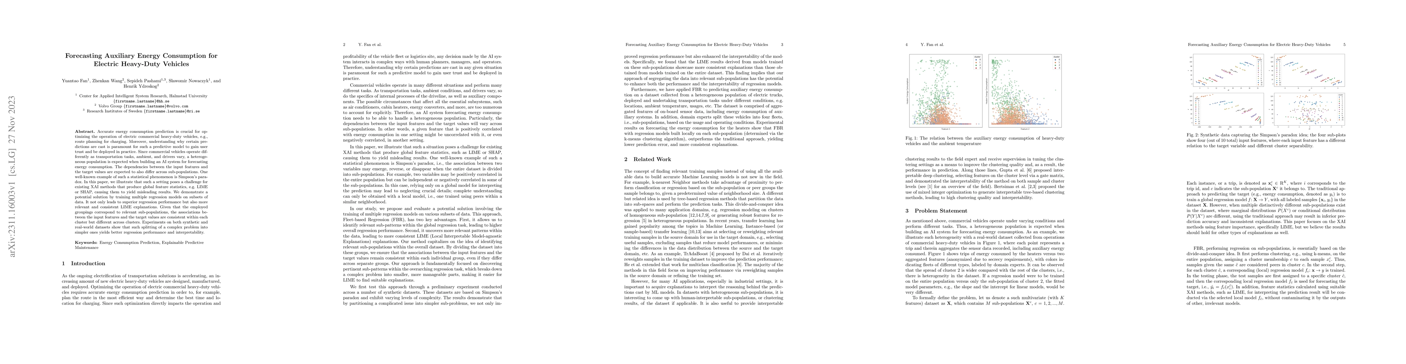 Thumbnail for Forecasting Auxiliary Energy Consumption for Electric Heavy-Duty
  Vehicles