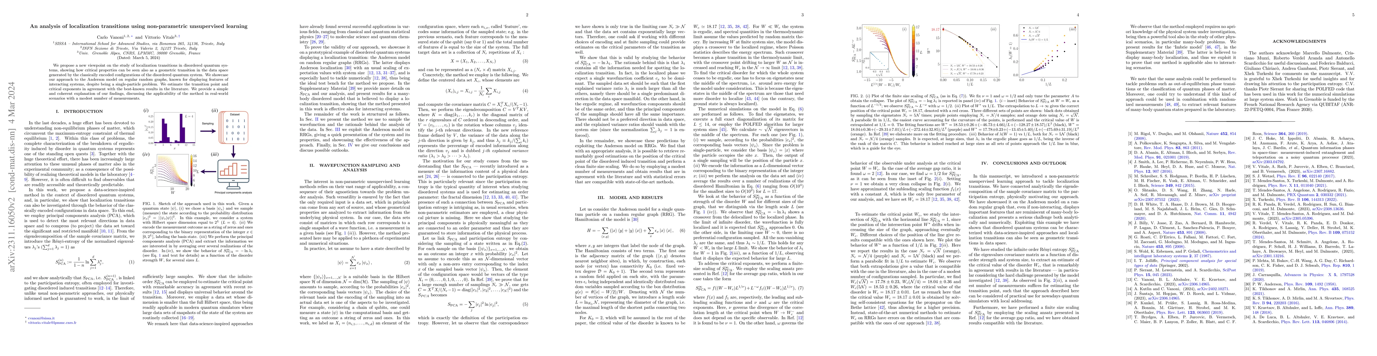 Thumbnail for An analysis of localization transitions using non-parametric
  unsupervised learning