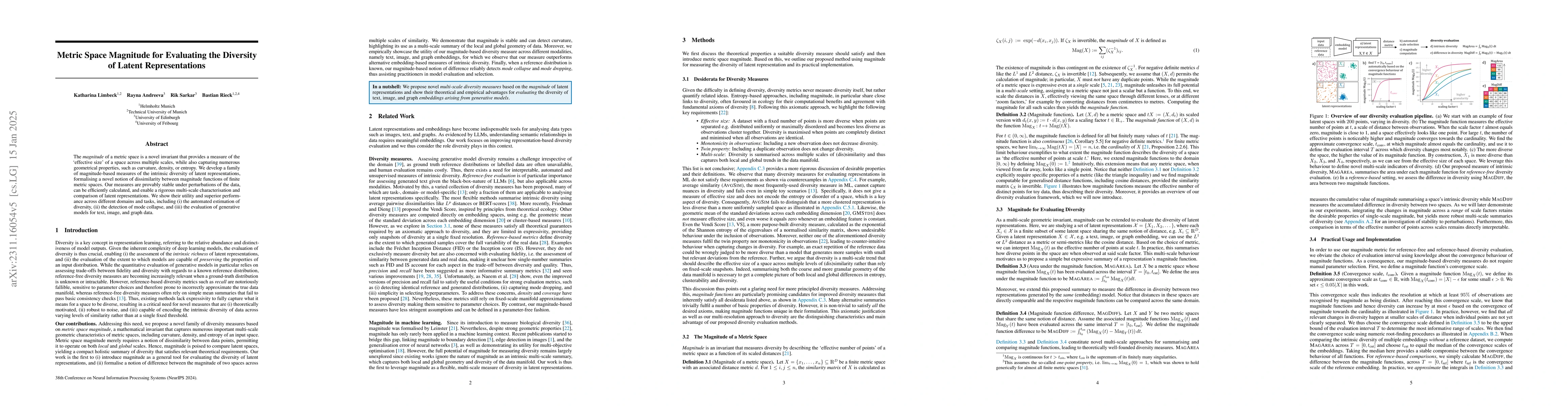 Thumbnail for Metric Space Magnitude for Evaluating the Diversity of Latent
  Representations