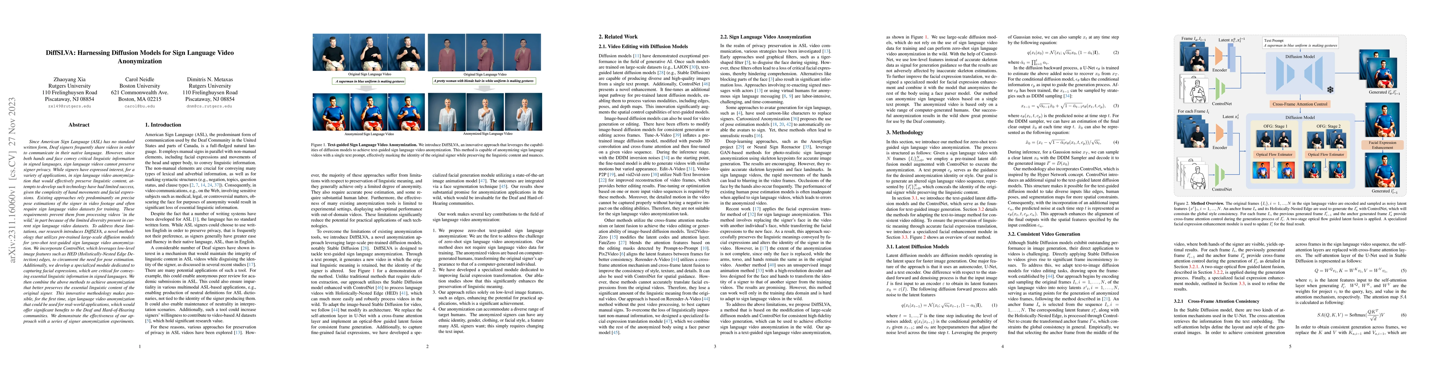 Thumbnail for DiffSLVA: Harnessing Diffusion Models for Sign Language Video
  Anonymization