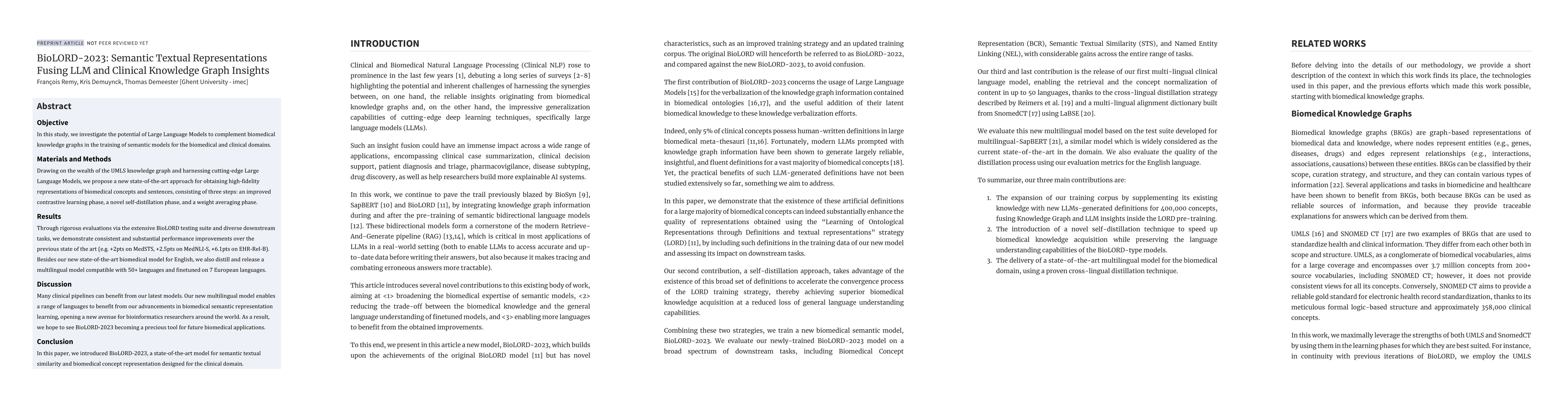 Thumbnail for BioLORD-2023: Semantic Textual Representations Fusing LLM and Clinical
  Knowledge Graph Insights