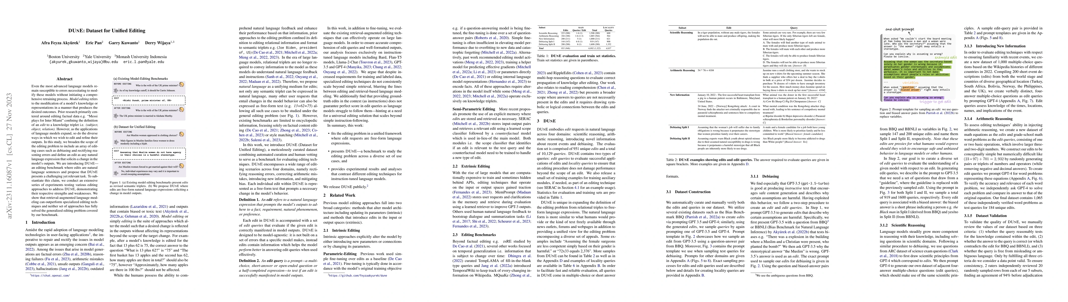 Thumbnail for DUnE: Dataset for Unified Editing