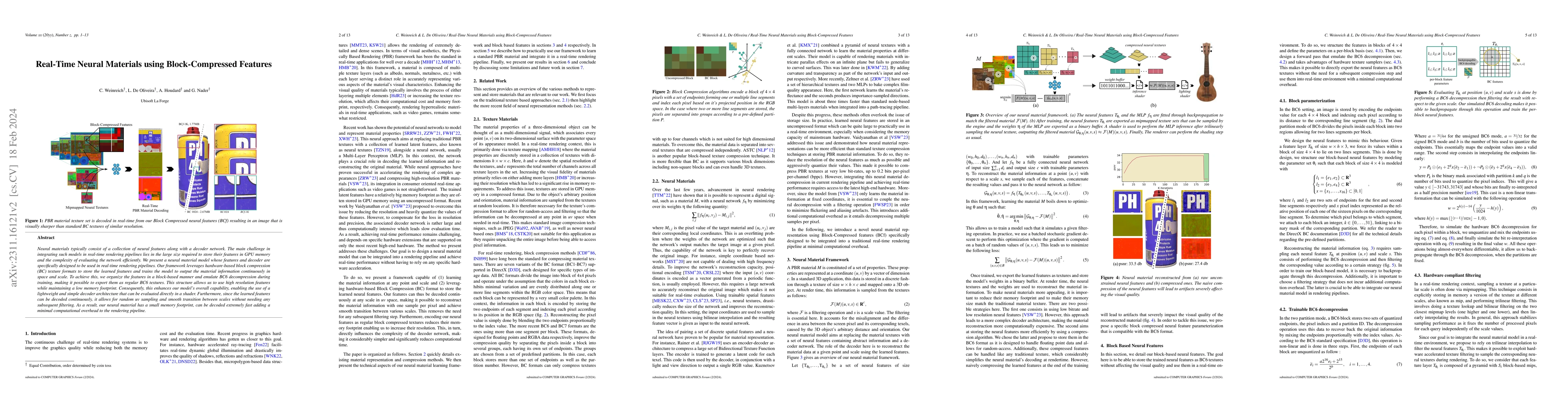 Thumbnail for Real-Time Neural Materials using Block-Compressed Features