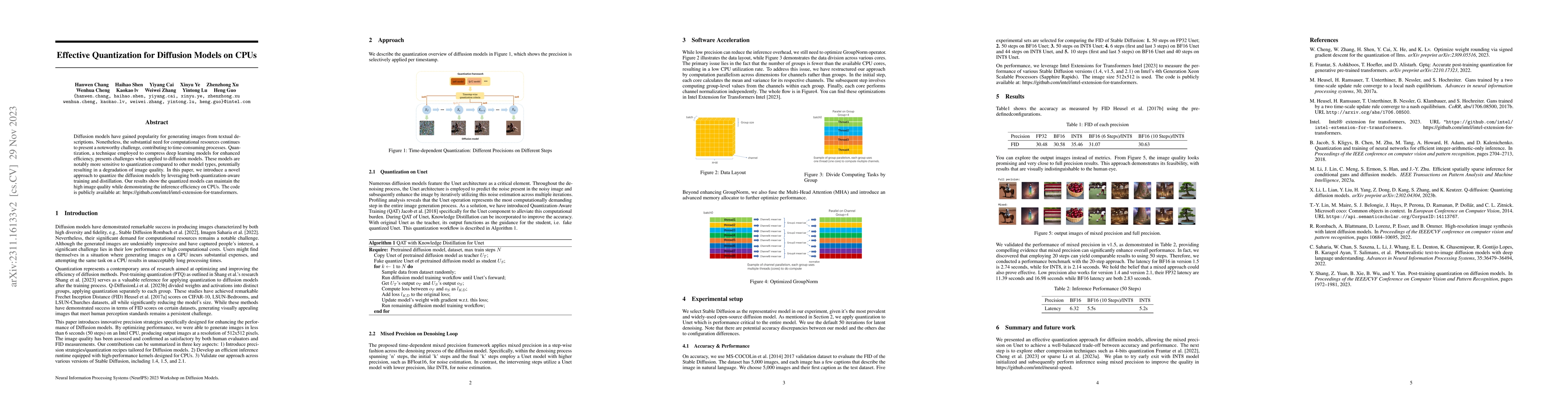 Thumbnail for Effective Quantization for Diffusion Models on CPUs