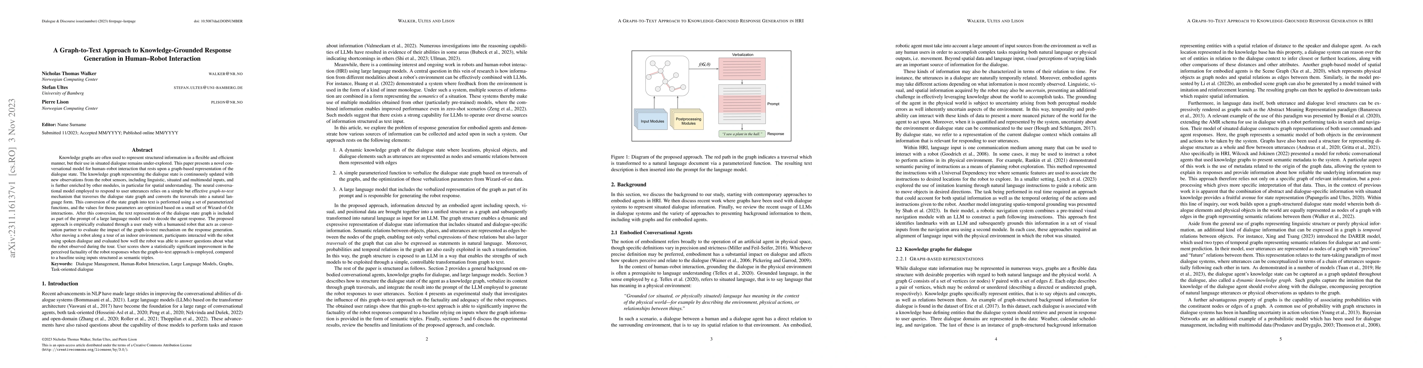Thumbnail for A Graph-to-Text Approach to Knowledge-Grounded Response Generation in
  Human-Robot Interaction