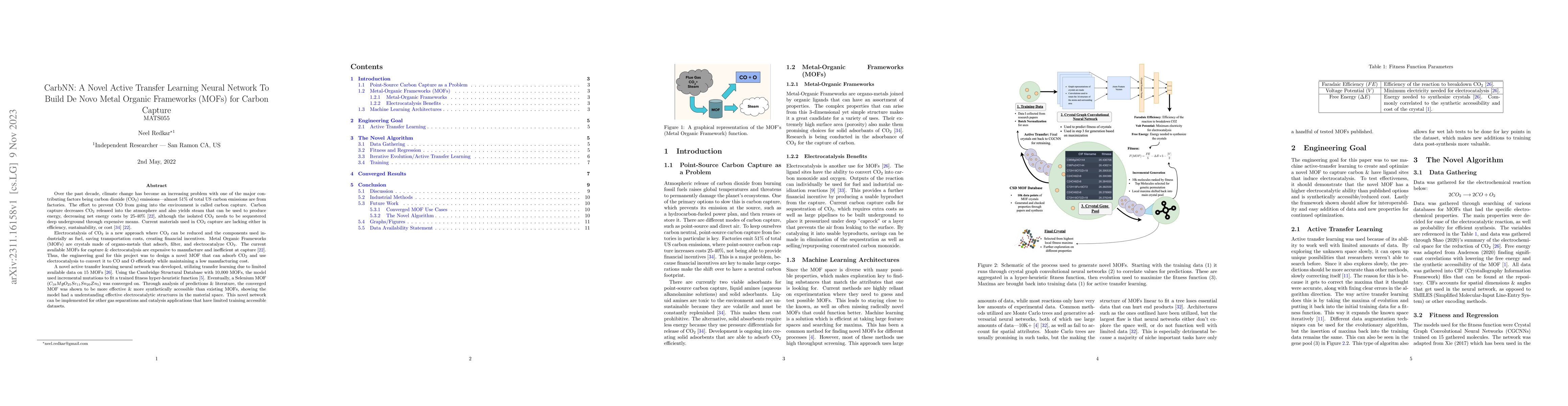 Thumbnail for CarbNN: A Novel Active Transfer Learning Neural Network To Build De Novo
  Metal Organic Frameworks (MOFs) for Carbon Capture