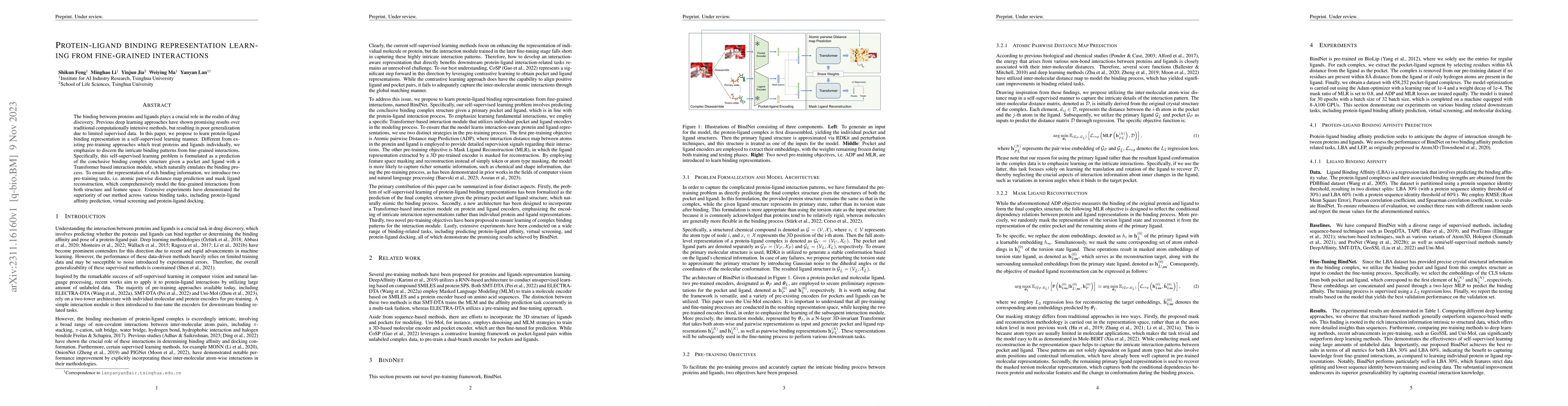 Thumbnail for Protein-ligand binding representation learning from fine-grained
  interactions
