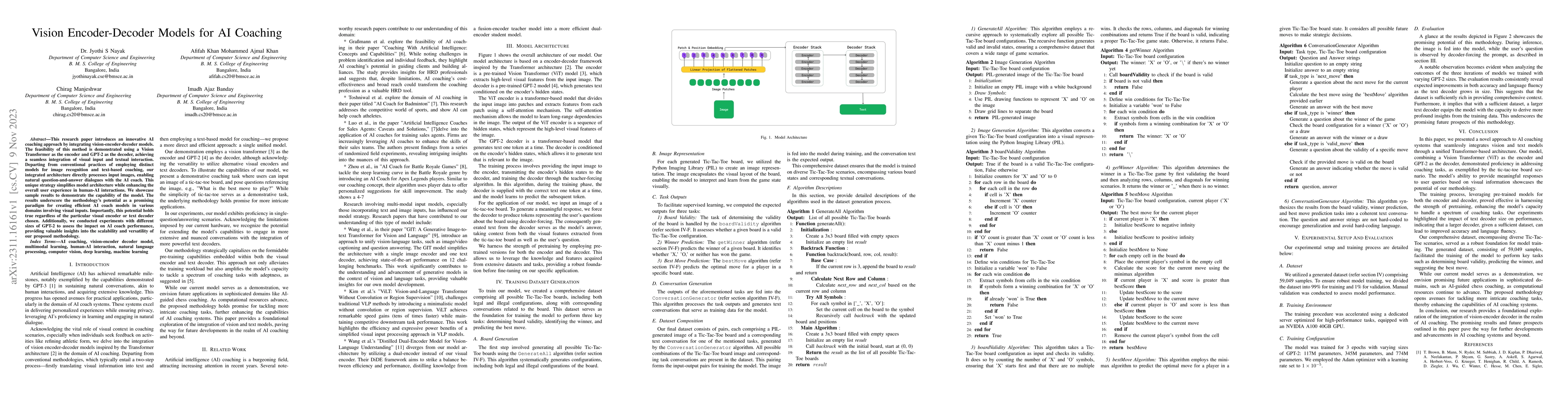 Thumbnail for Vision Encoder-Decoder Models for AI Coaching