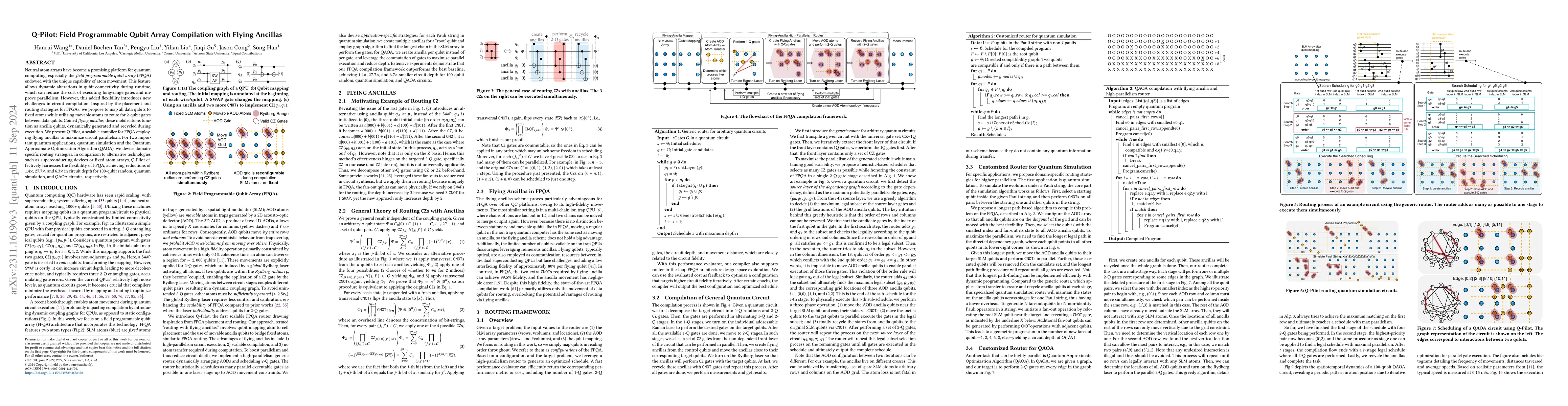Thumbnail for Q-Pilot: Field Programmable Qubit Array Compilation with Flying Ancillas