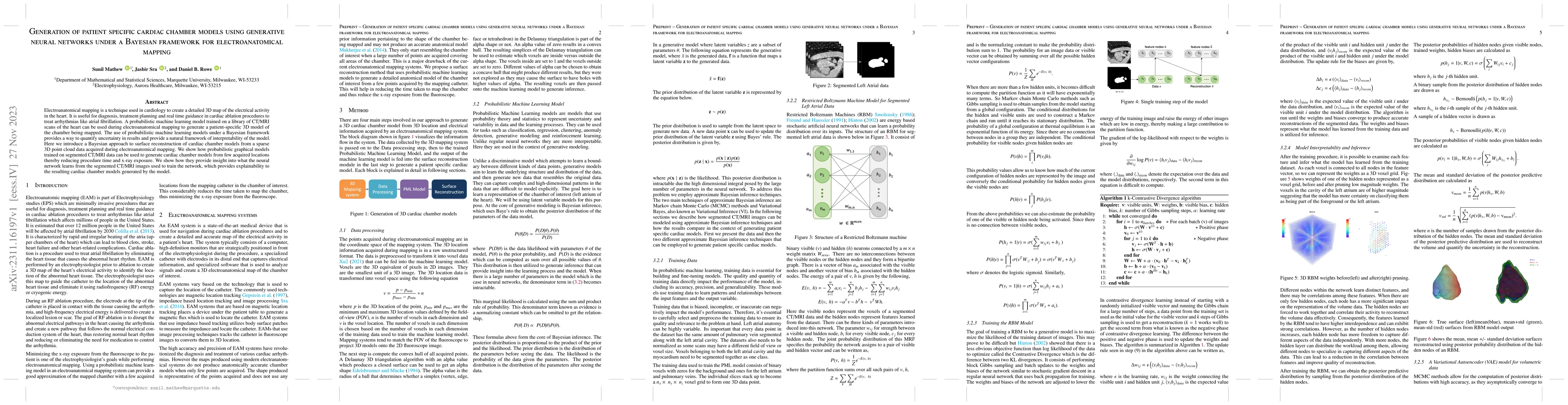 Thumbnail for Generation of patient specific cardiac chamber models using generative
  neural networks under a Bayesian framework for electroanatomical mapping
