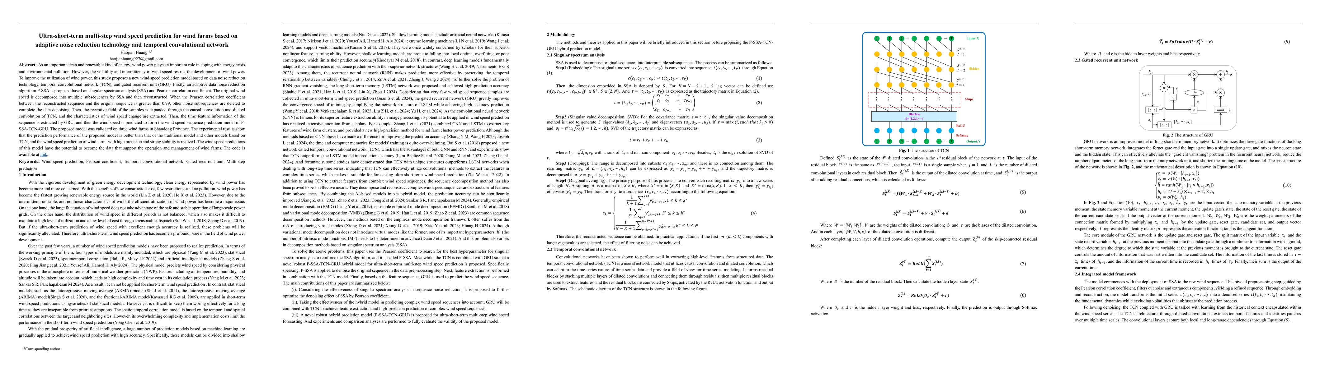 Thumbnail for Ultra-short-term multi-step wind speed prediction for wind farms based
  on adaptive noise reduction technology and temporal convolutional network
