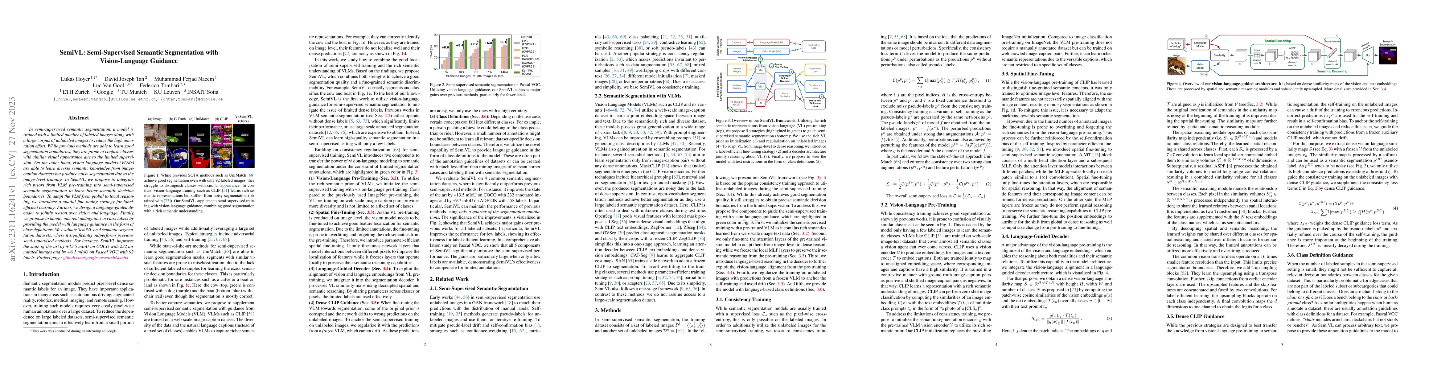 Thumbnail for SemiVL: Semi-Supervised Semantic Segmentation with Vision-Language
  Guidance