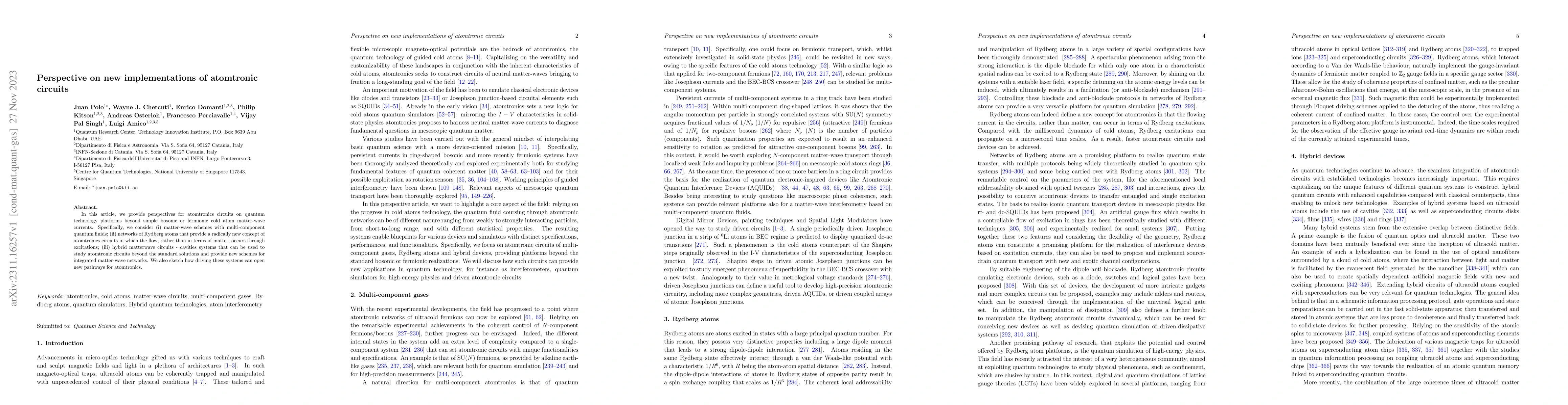 Thumbnail for Perspective on new implementations of atomtronic circuits