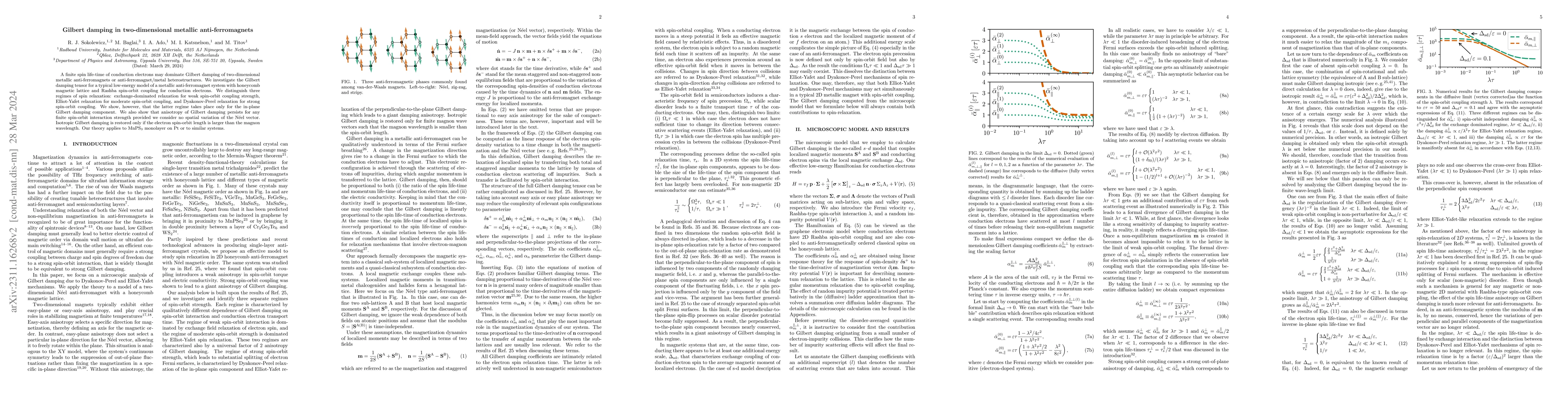 Thumbnail for Gilbert damping in two-dimensional metallic anti-ferromagnets