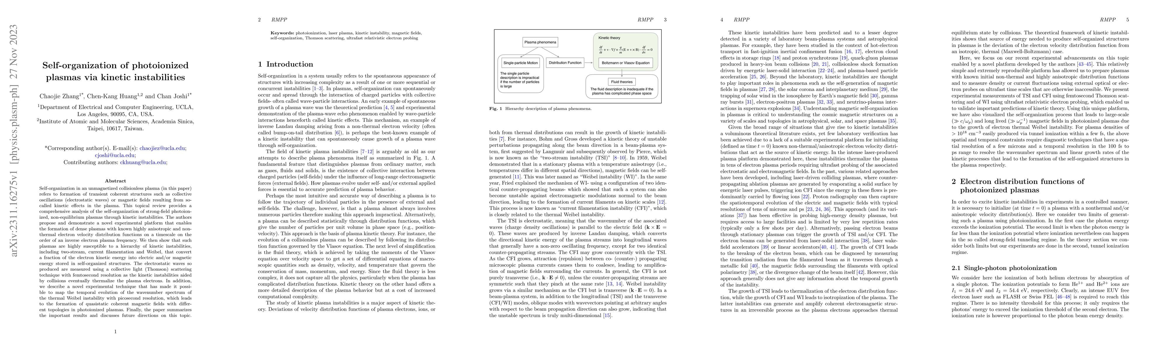 Thumbnail for Self-organization of photoionized plasmas via kinetic instabilities
