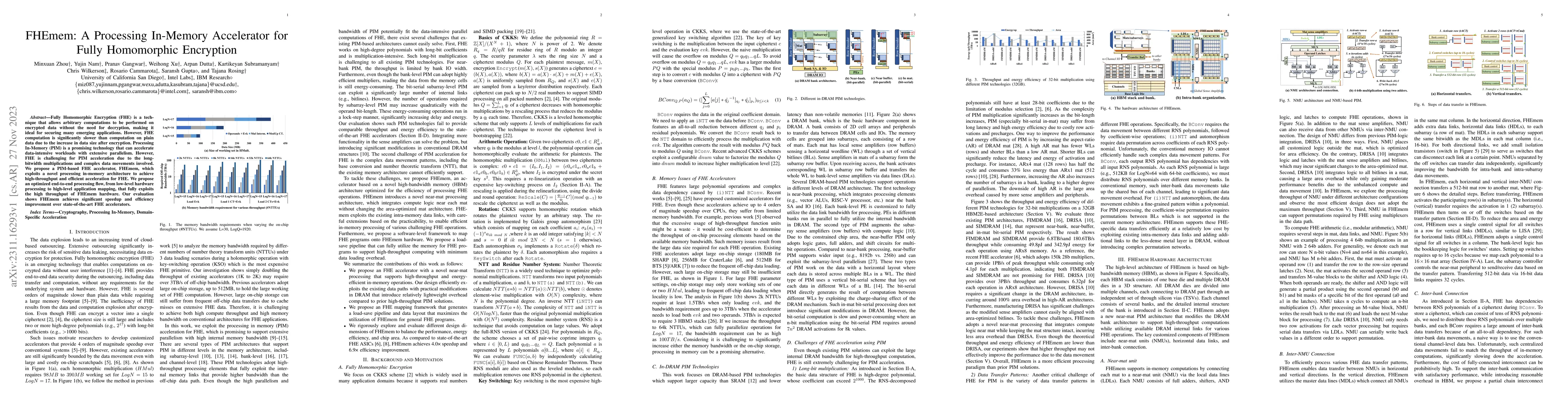 Thumbnail for FHEmem: A Processing In-Memory Accelerator for Fully Homomorphic
  Encryption
