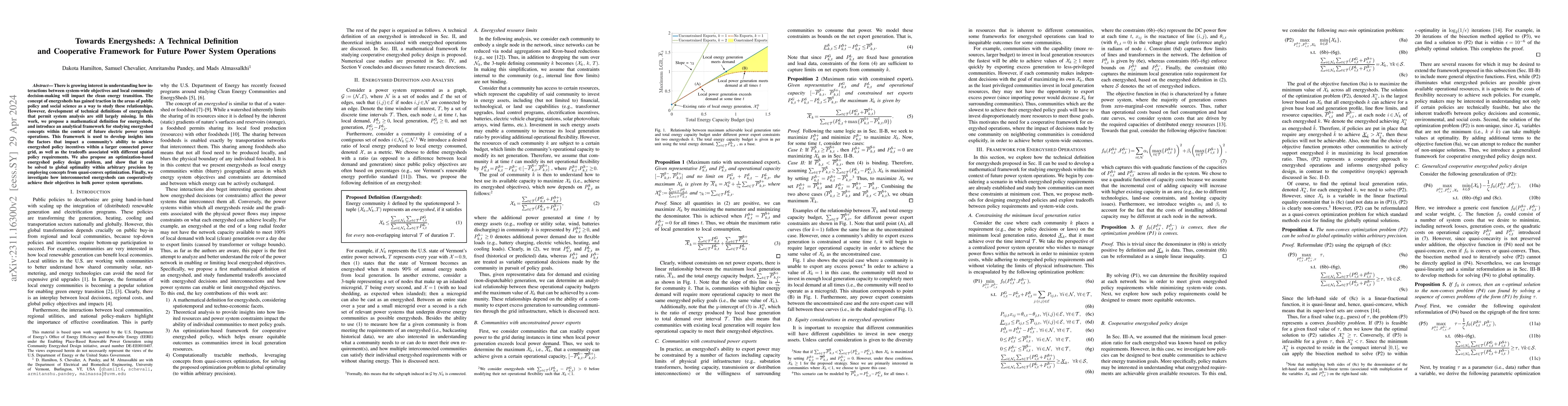 Thumbnail for Towards Energysheds: A Technical Definition and Cooperative Framework
  for Future Power System Operations