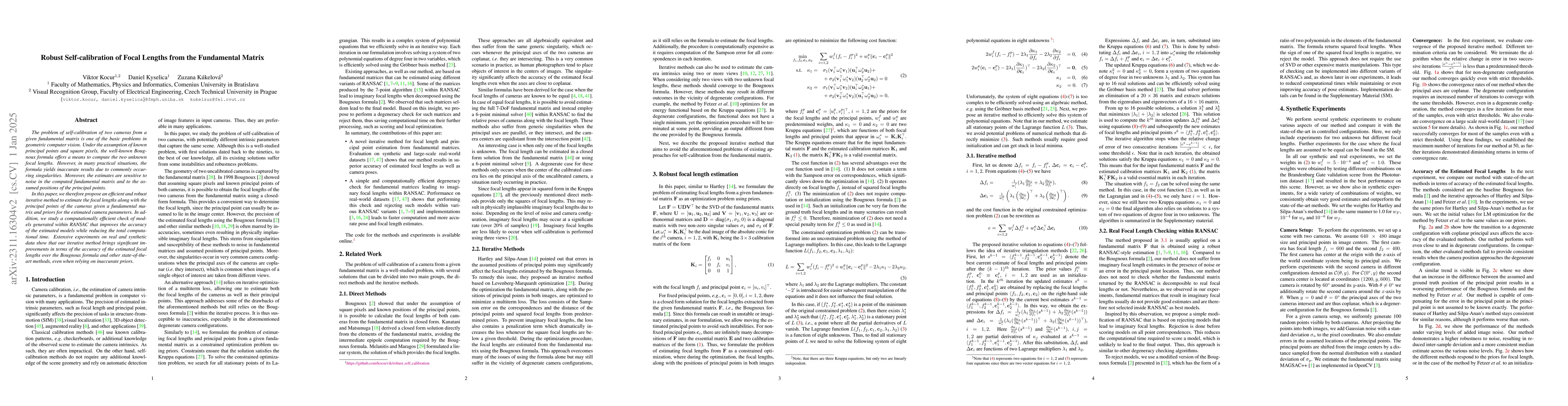 Thumbnail for Robust Self-calibration of Focal Lengths from the Fundamental Matrix