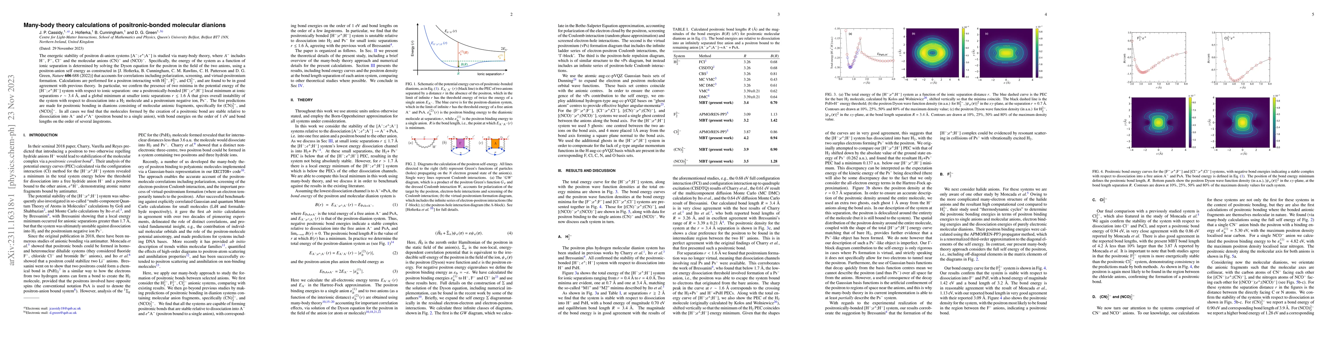 Thumbnail for Many-body theory calculations of positronic-bonded molecular dianions