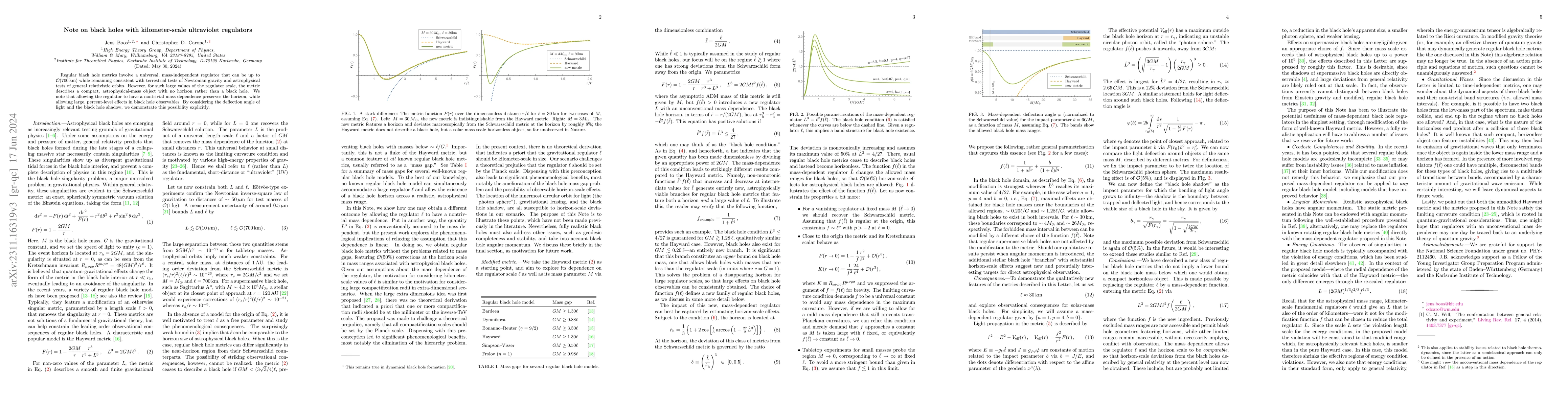 Thumbnail for Note on black holes with kilometer-scale ultraviolet regulators