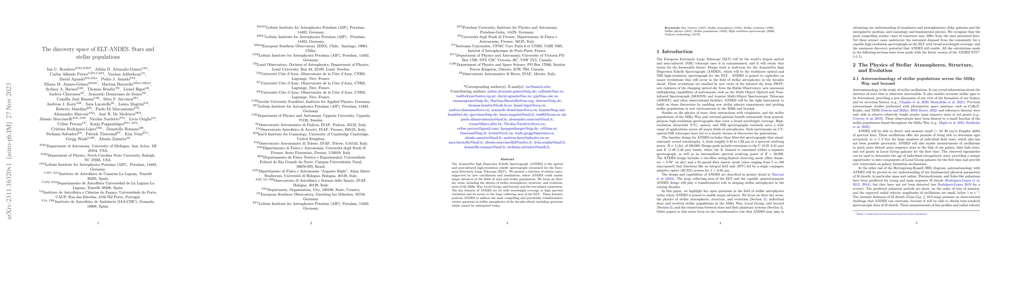 Thumbnail for The discovery space of ELT-ANDES. Stars and stellar populations