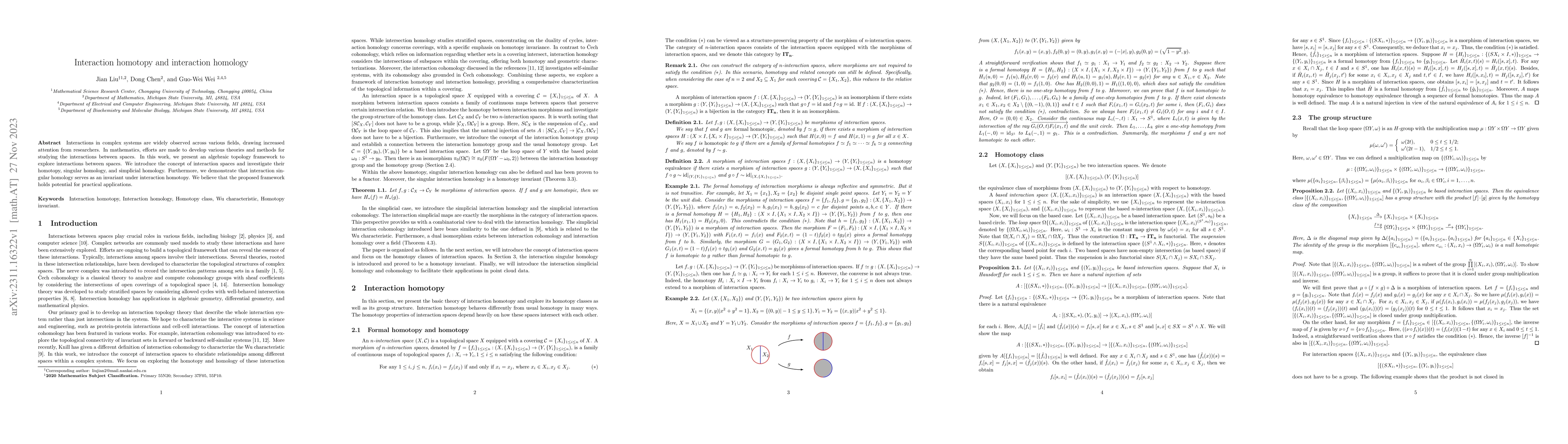 Thumbnail for Interaction homotopy and interaction homology