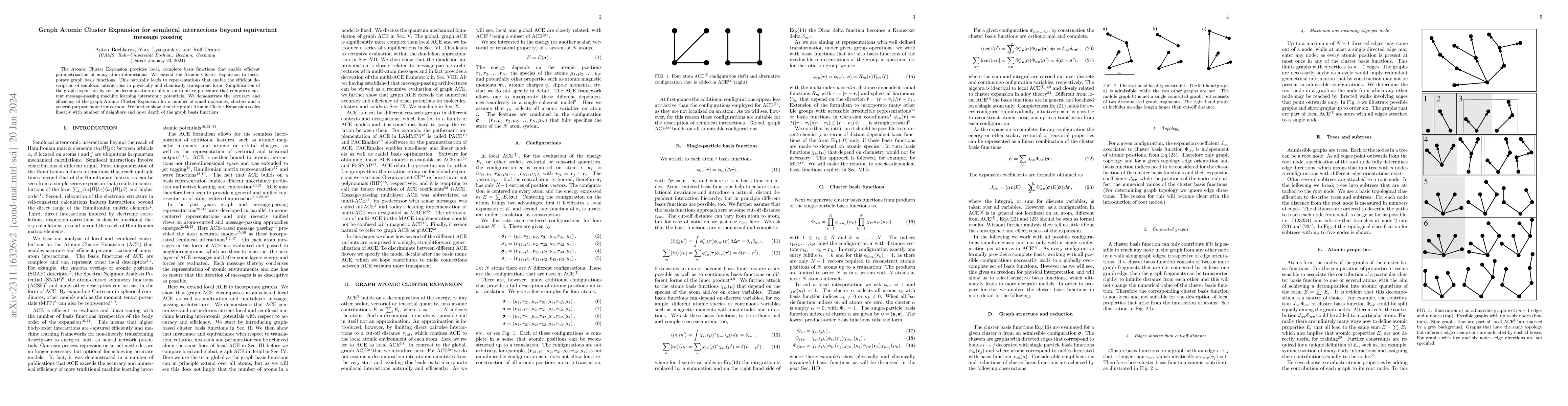 Thumbnail for Graph Atomic Cluster Expansion for semilocal interactions beyond
  equivariant message passing