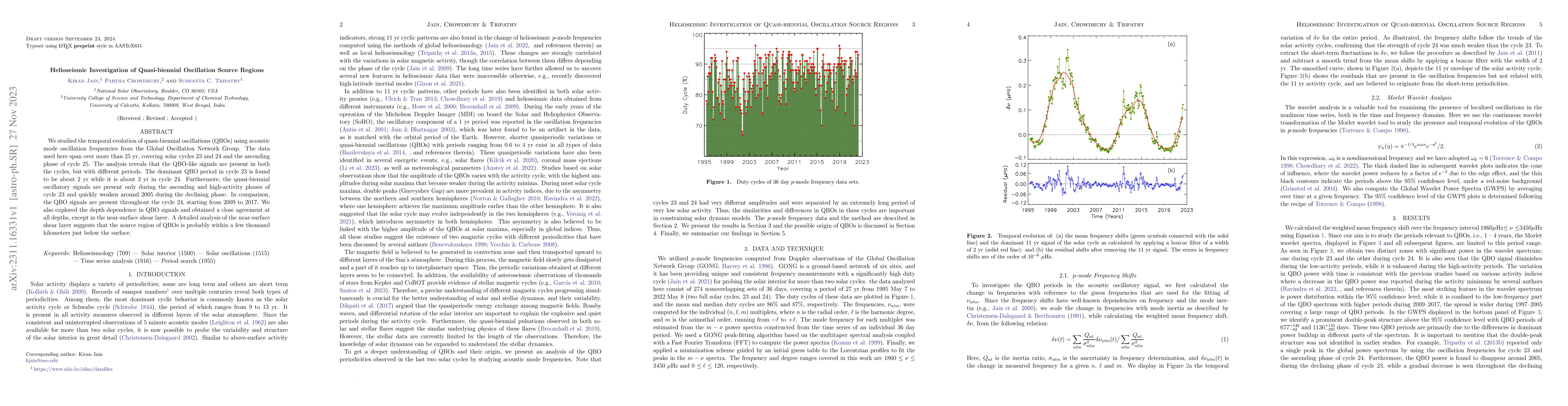 Thumbnail for Helioseismic Investigation of Quasi-biennial Oscillation Source Regions
