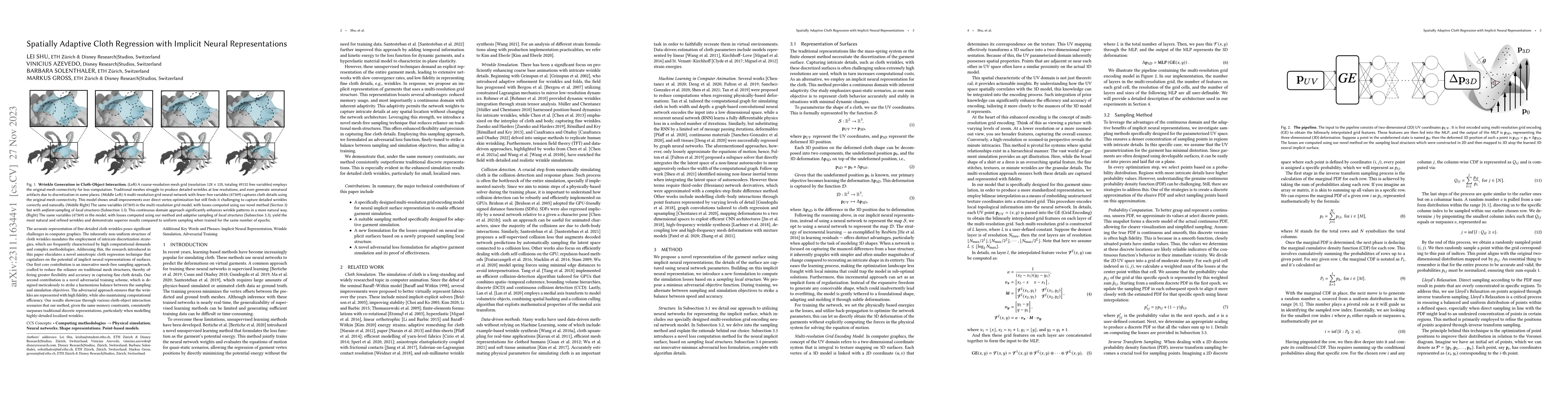 Thumbnail for Spatially Adaptive Cloth Regression with Implicit Neural Representations