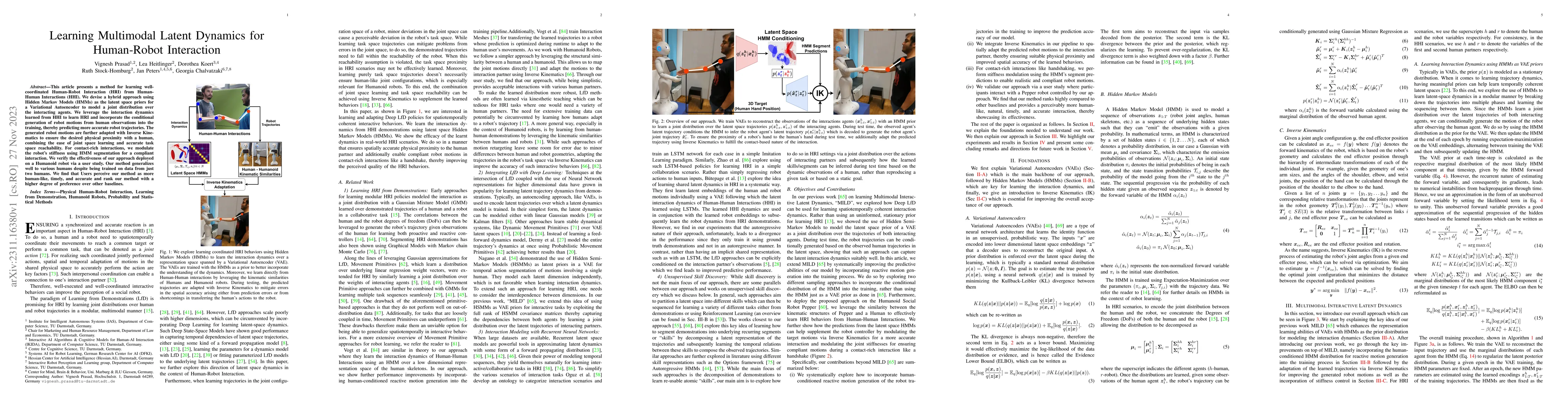 Thumbnail for Learning Multimodal Latent Dynamics for Human-Robot Interaction