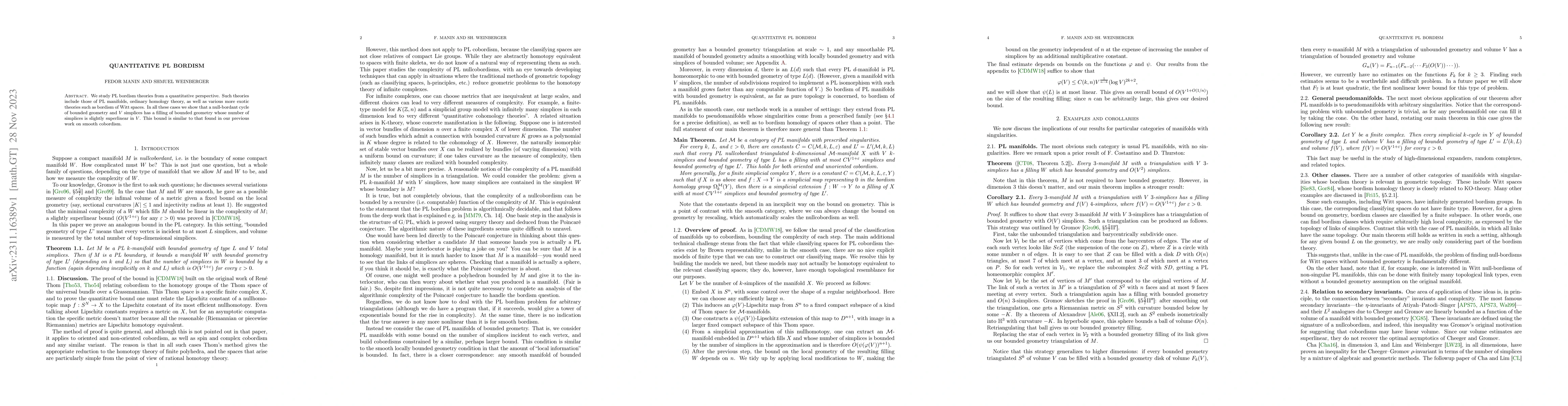 Thumbnail for Quantitative PL bordism
