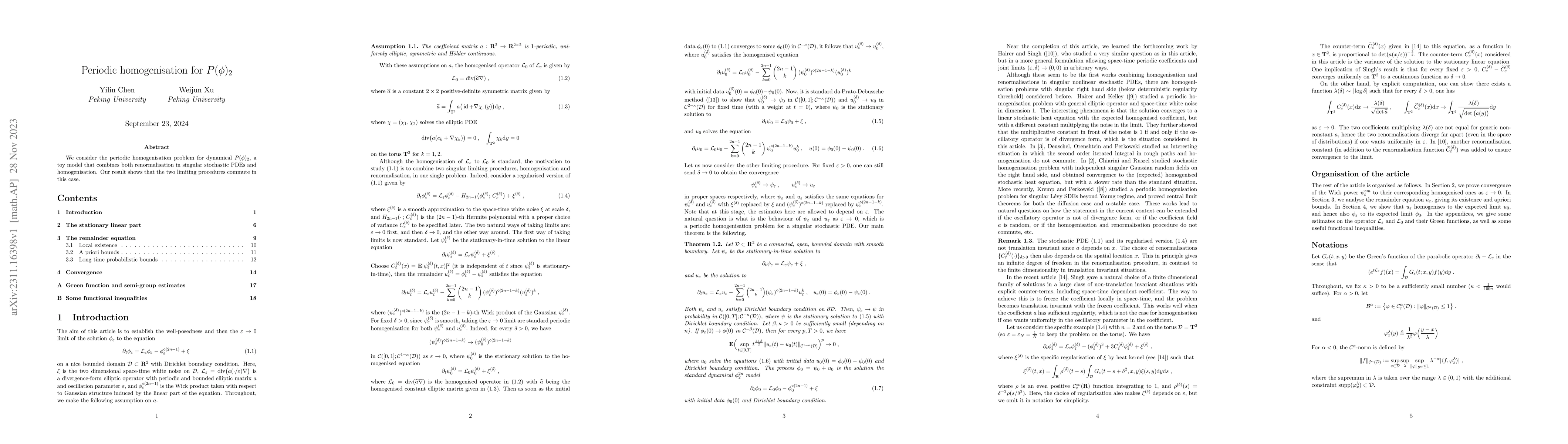 Thumbnail for Periodic homogenisation for $P(\phi)_2$
