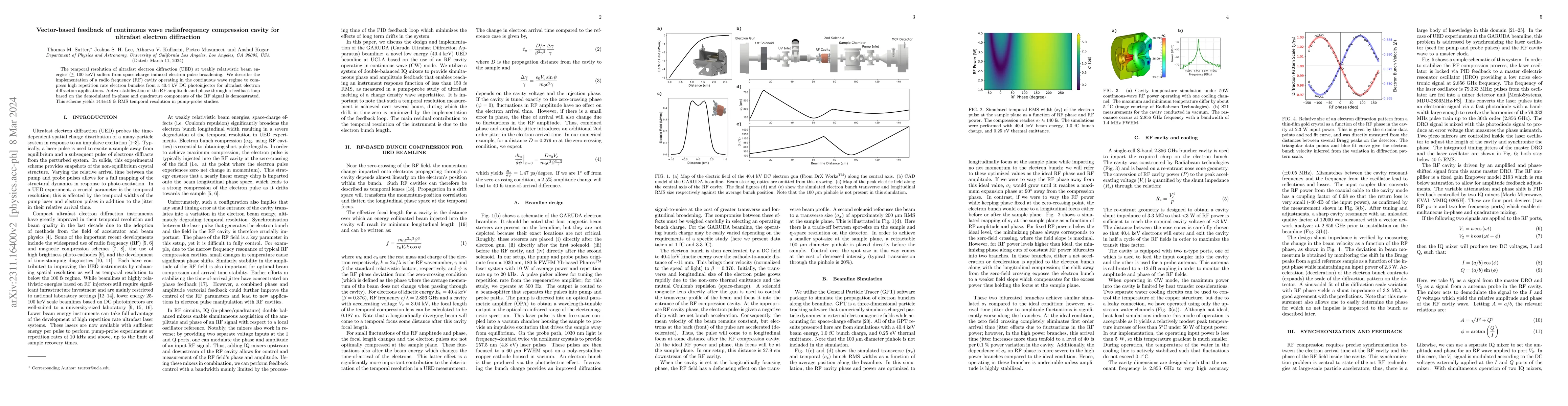 Thumbnail for Vector-based feedback of continuous wave radiofrequency compression
  cavity for ultrafast electron diffraction