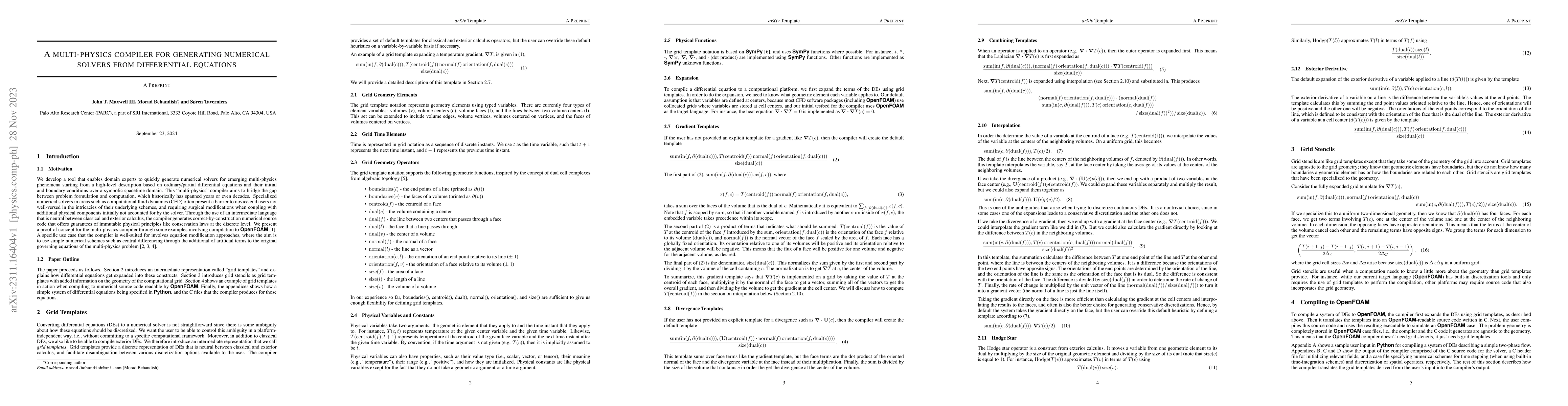 Thumbnail for A multi-physics compiler for generating numerical solvers from
  differential equations
