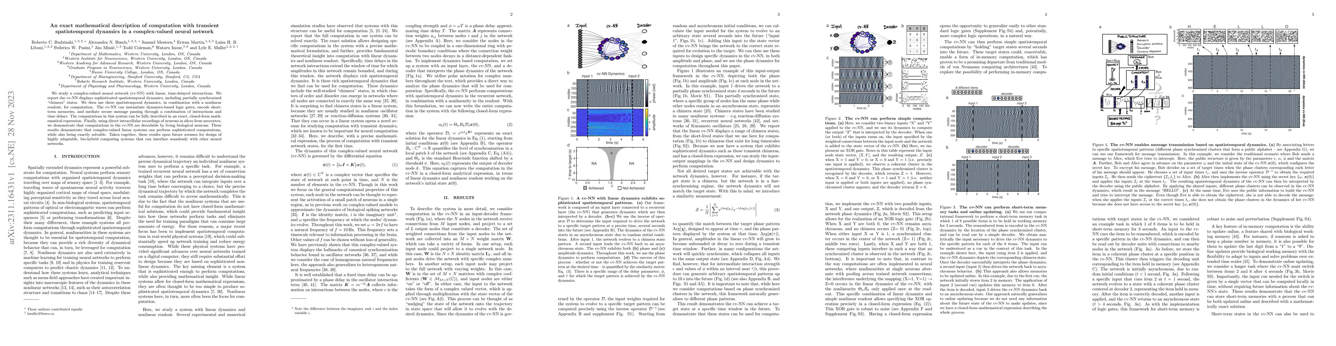 Thumbnail for An exact mathematical description of computation with transient
  spatiotemporal dynamics in a complex-valued neural network