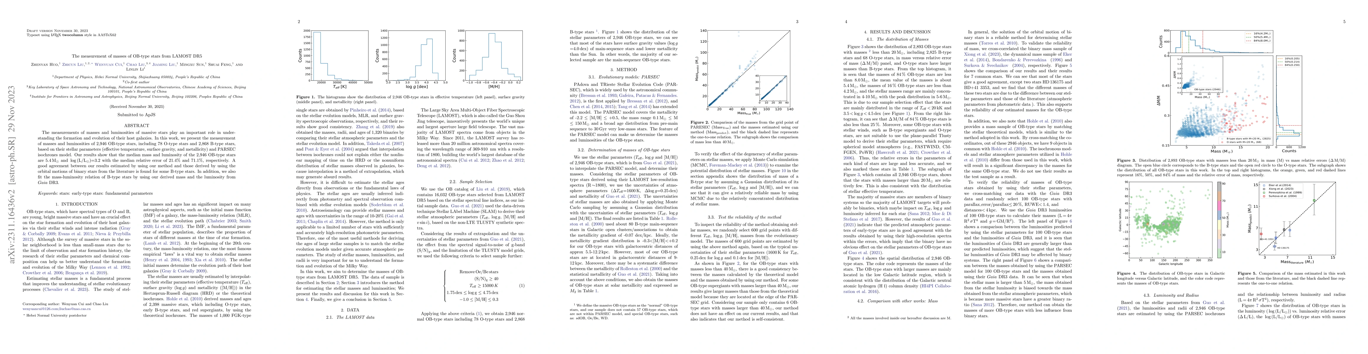 Thumbnail for The measurement of masses of OB-type stars from LAMOST DR5