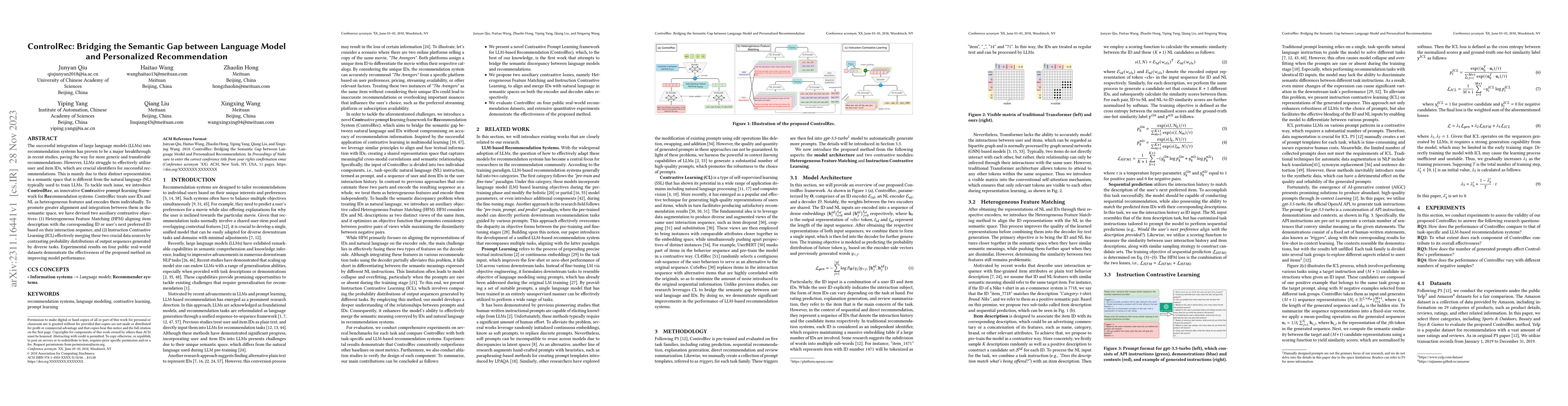 Thumbnail for ControlRec: Bridging the Semantic Gap between Language Model and
  Personalized Recommendation