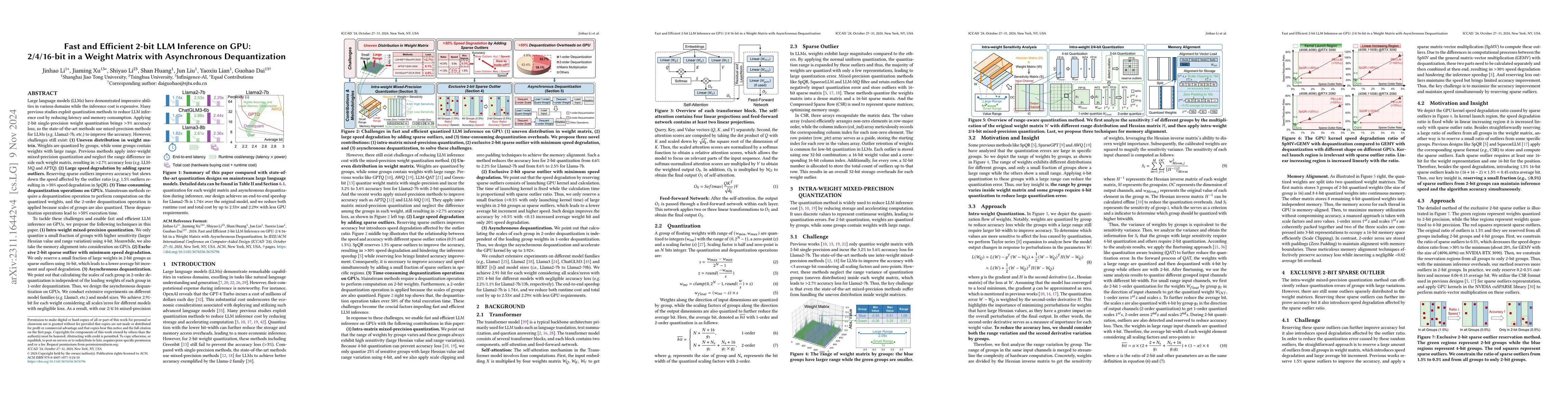 Thumbnail for Fast and Efficient 2-bit LLM Inference on GPU: 2/4/16-bit in a Weight
  Matrix with Asynchronous Dequantization
