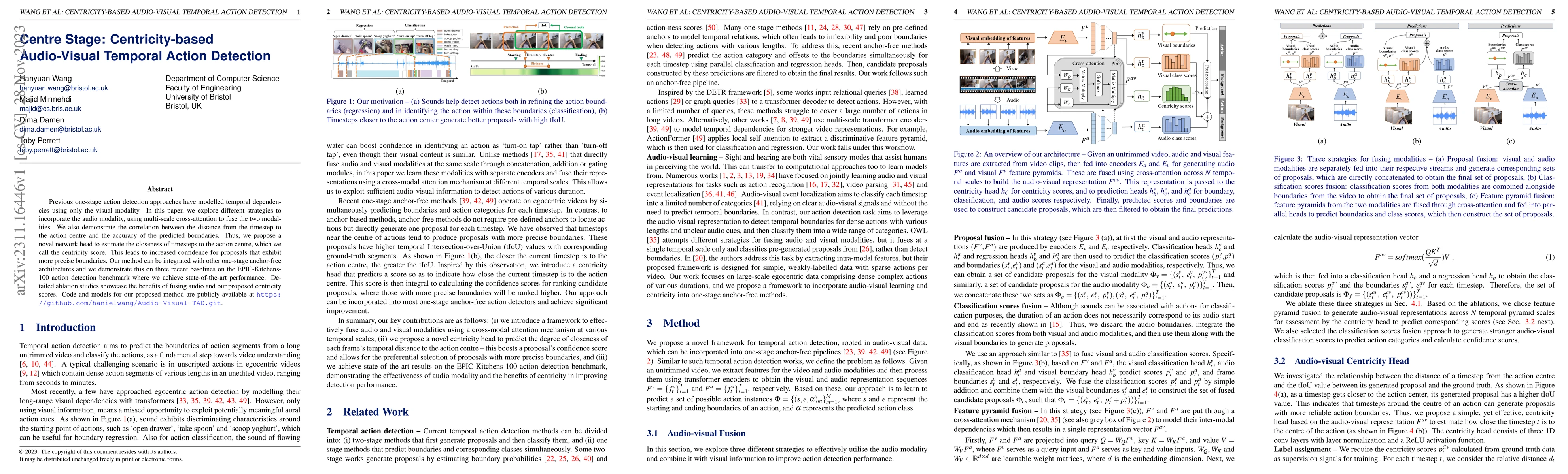 Thumbnail for Centre Stage: Centricity-based Audio-Visual Temporal Action Detection