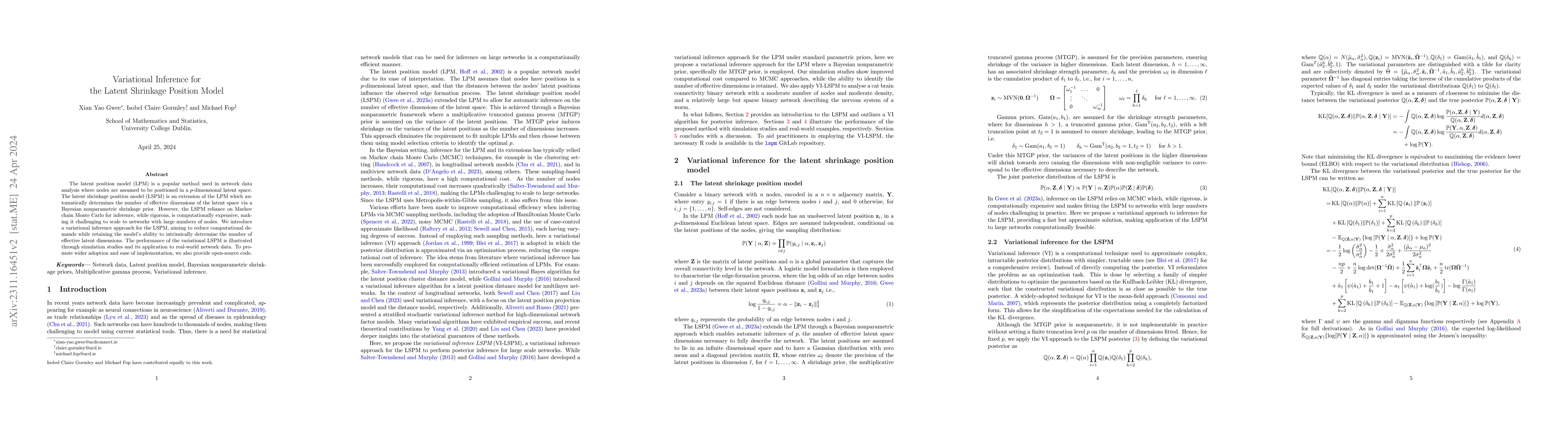 Thumbnail for Variational Inference for the Latent Shrinkage Position Model