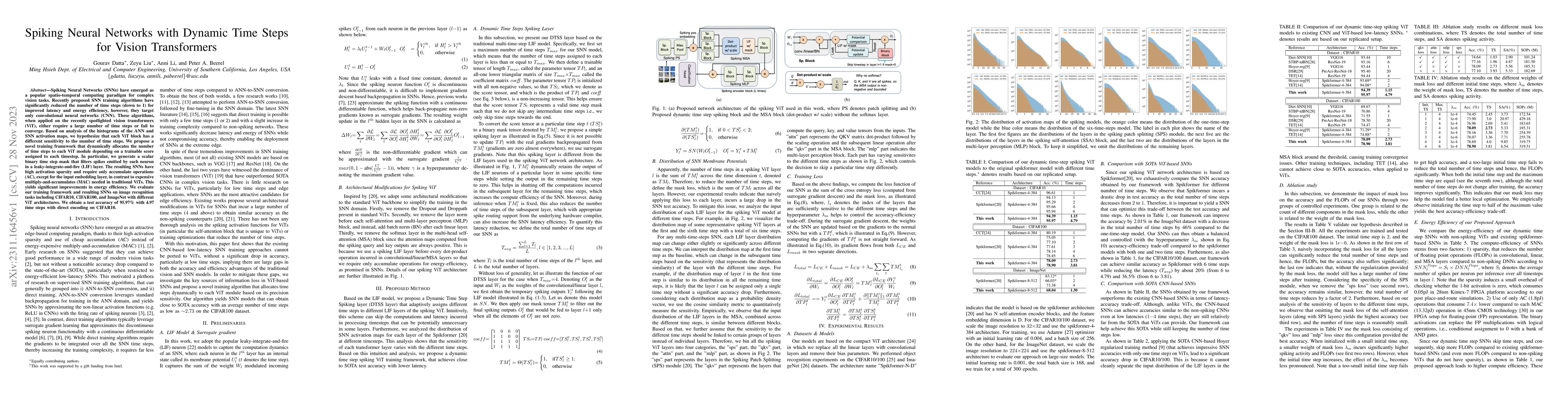 Thumbnail for Spiking Neural Networks with Dynamic Time Steps for Vision Transformers