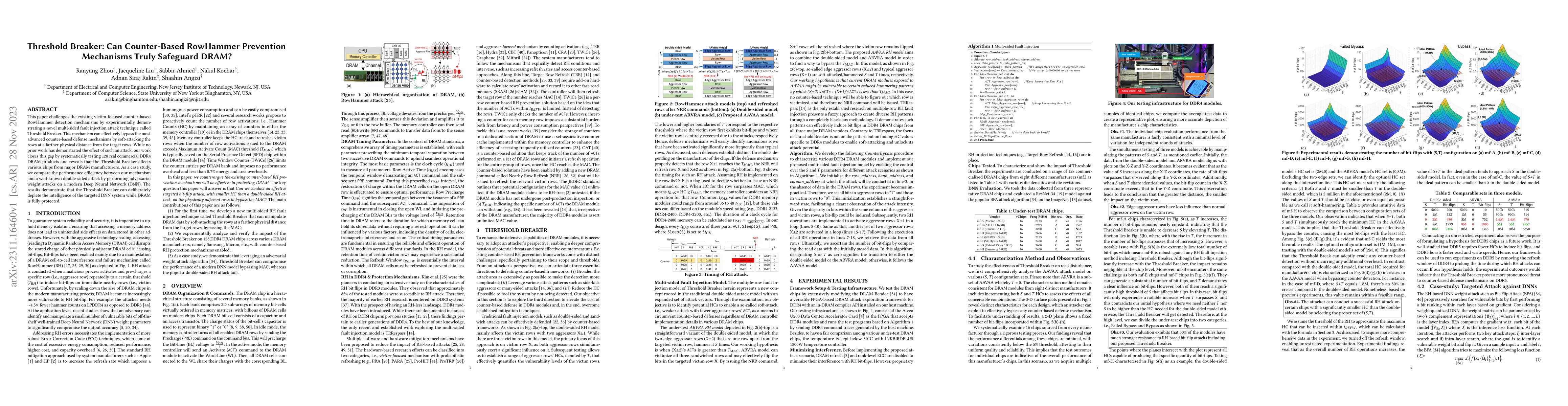 Thumbnail for Threshold Breaker: Can Counter-Based RowHammer Prevention Mechanisms
  Truly Safeguard DRAM?