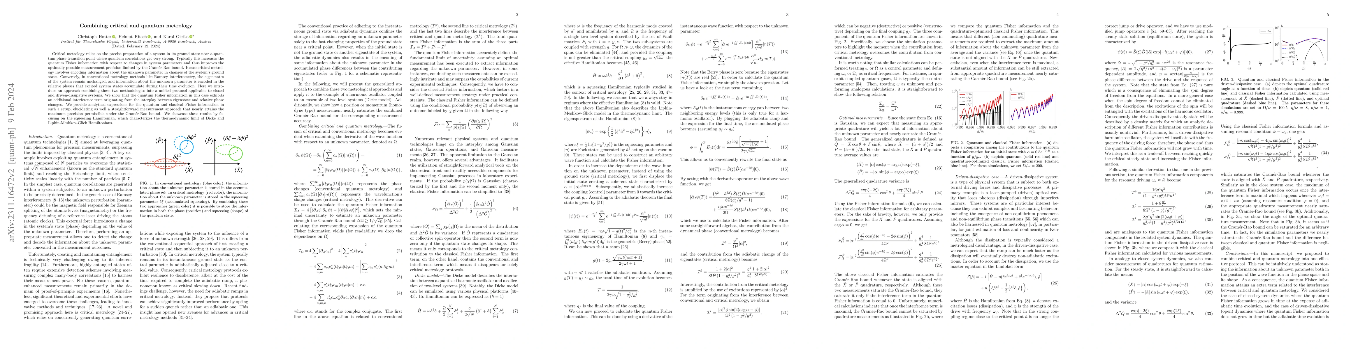 Thumbnail for Combining critical and quantum metrology